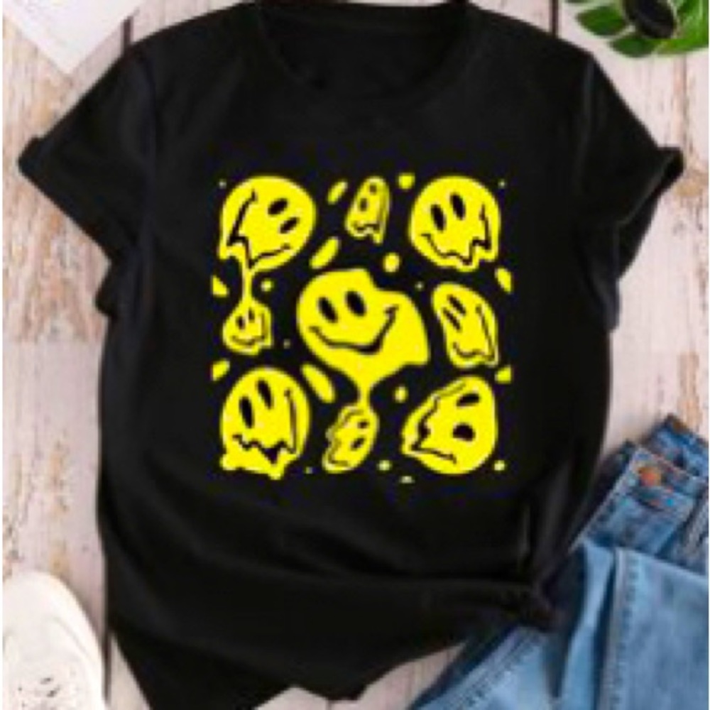 SHEIN Smile Face Print Tee